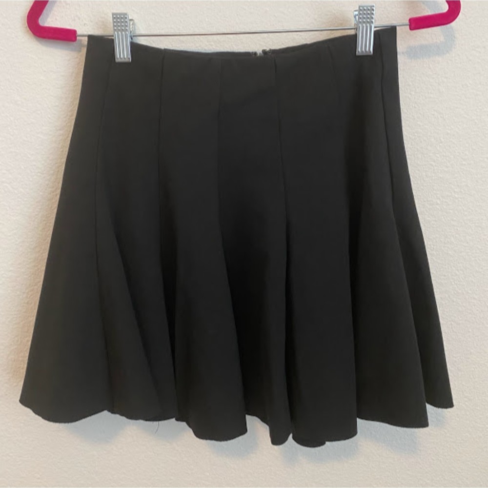 Astr Pleated Mini Skirt Black M